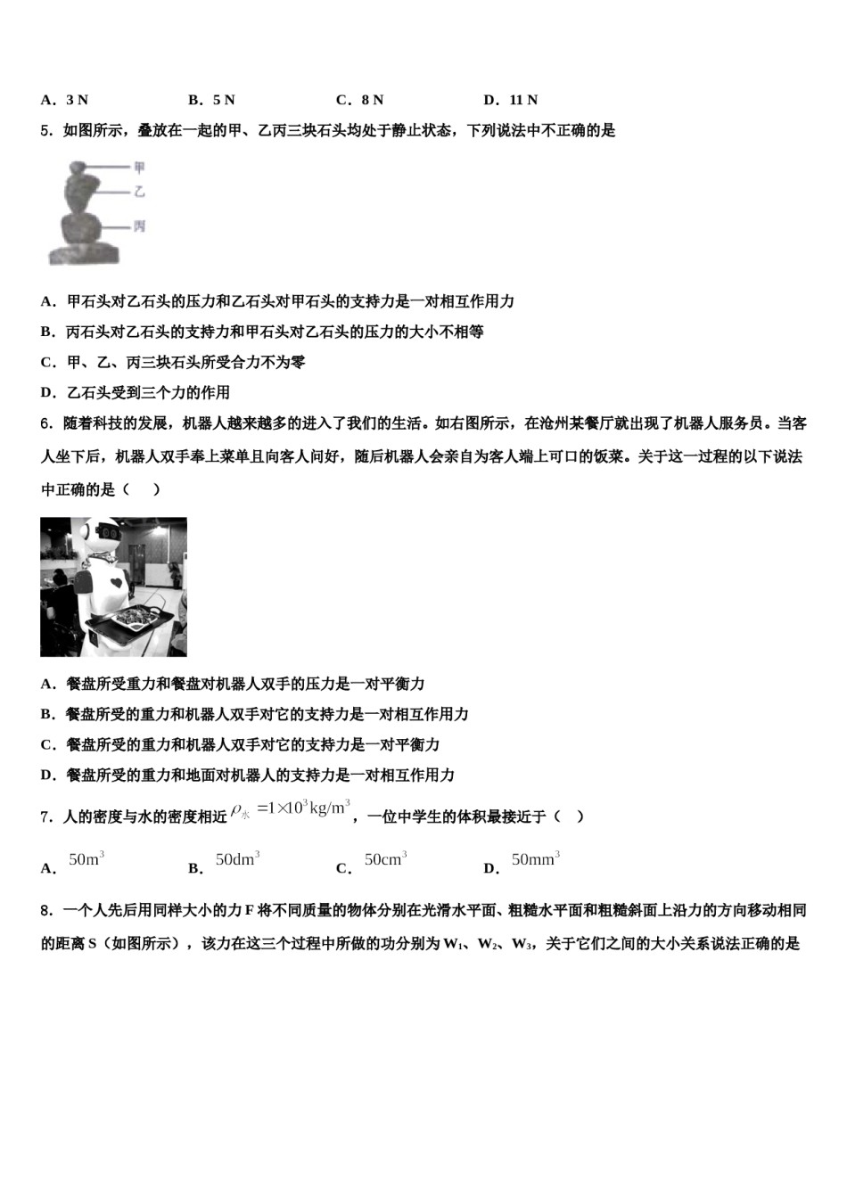 2024届山东省济南外国语学校八下物理期末检测模拟试题含解析.doc_第2页