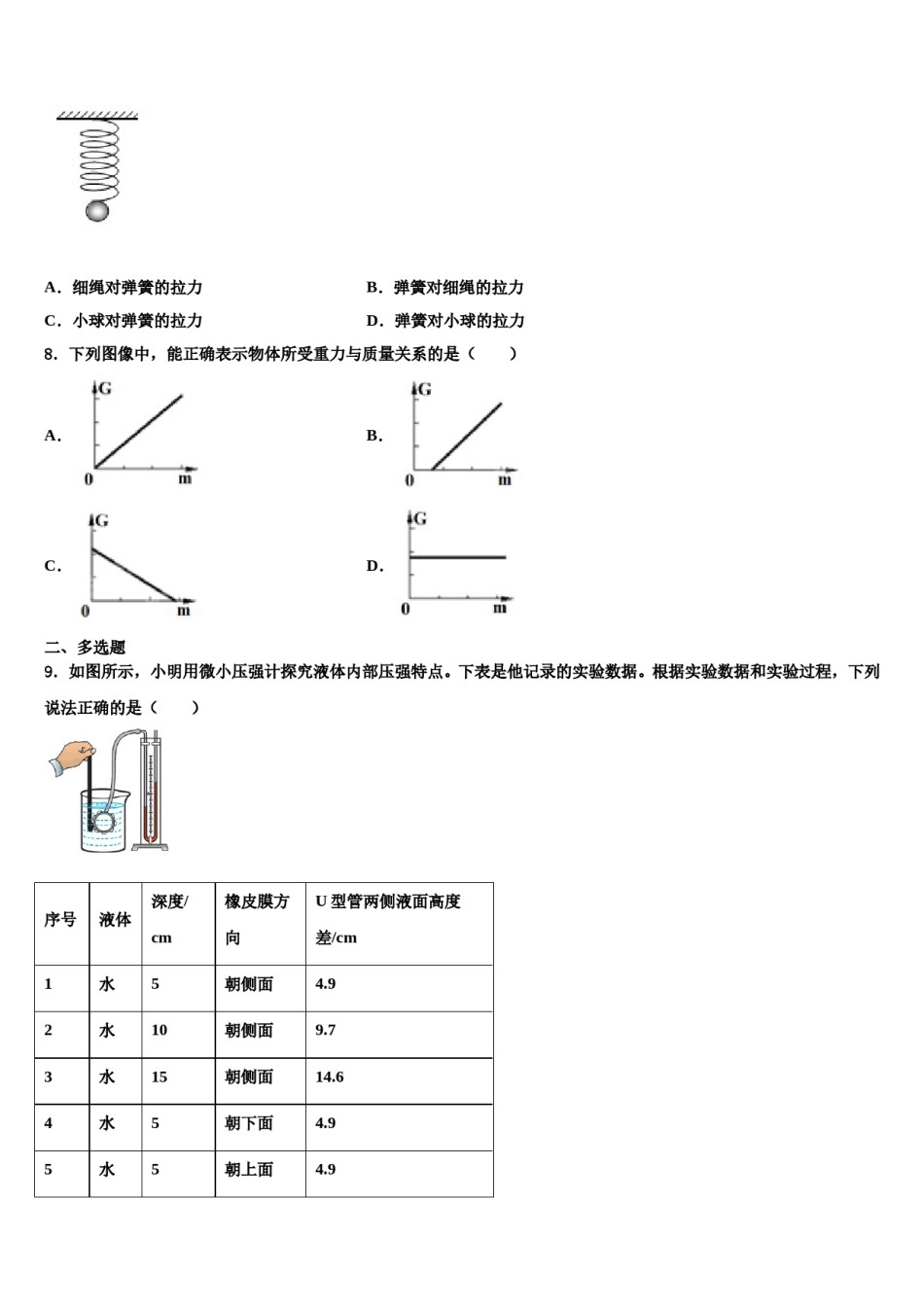 2024届广东省惠州市惠阳高级中学八下物理期末调研试题含解析.doc_第3页