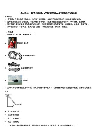 2024届广西省来宾市八年级物理第二学期期末考试试题含解析.doc