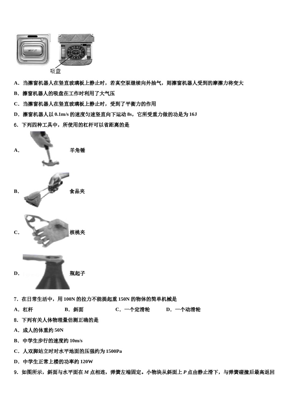 2024届江西省上饶市广丰区丰溪中学物理八下期末达标检测模拟试题含解析.doc_第2页