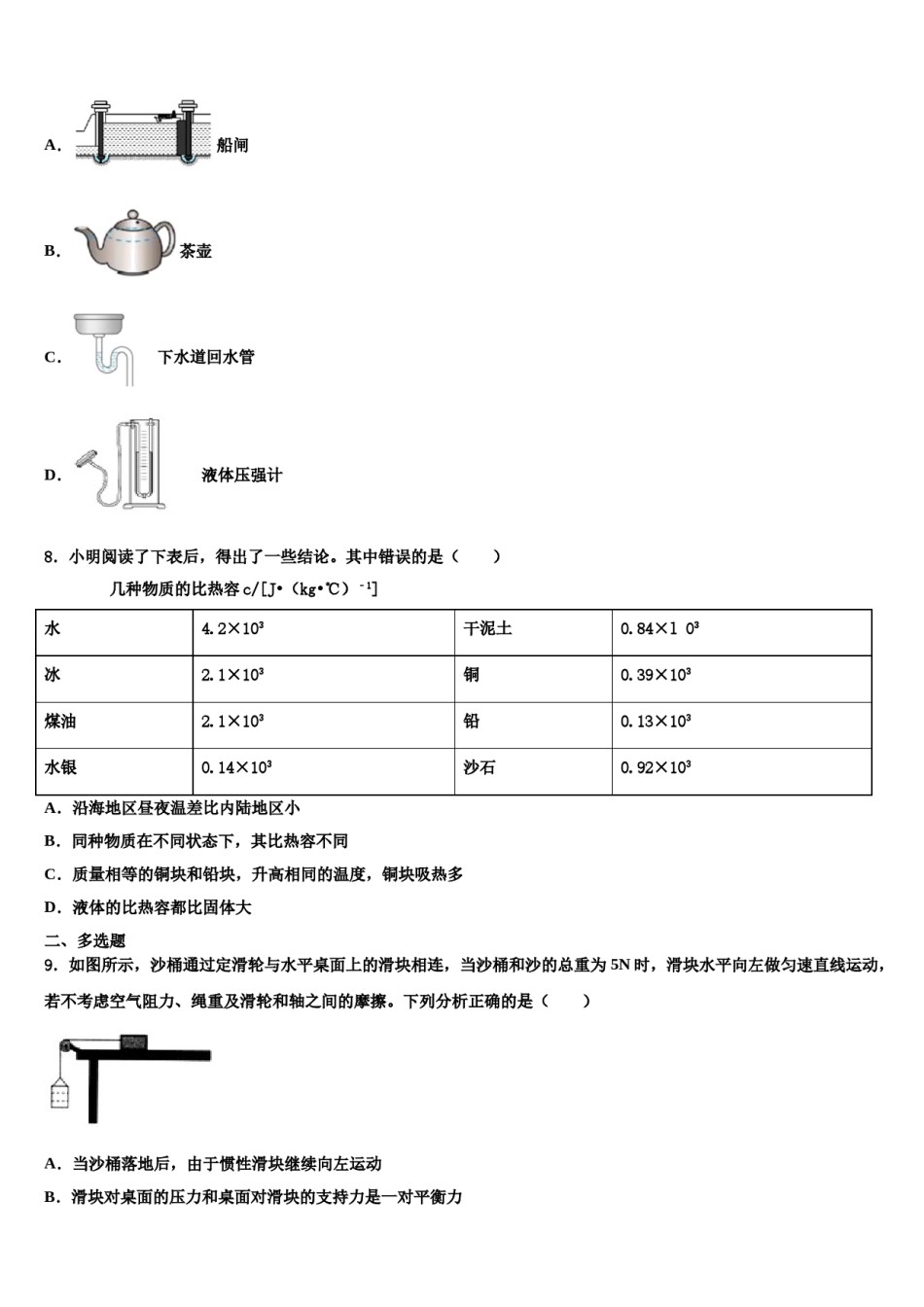 2024届江西省景德镇一中学物理八下期末学业质量监测试题含解析.doc_第3页
