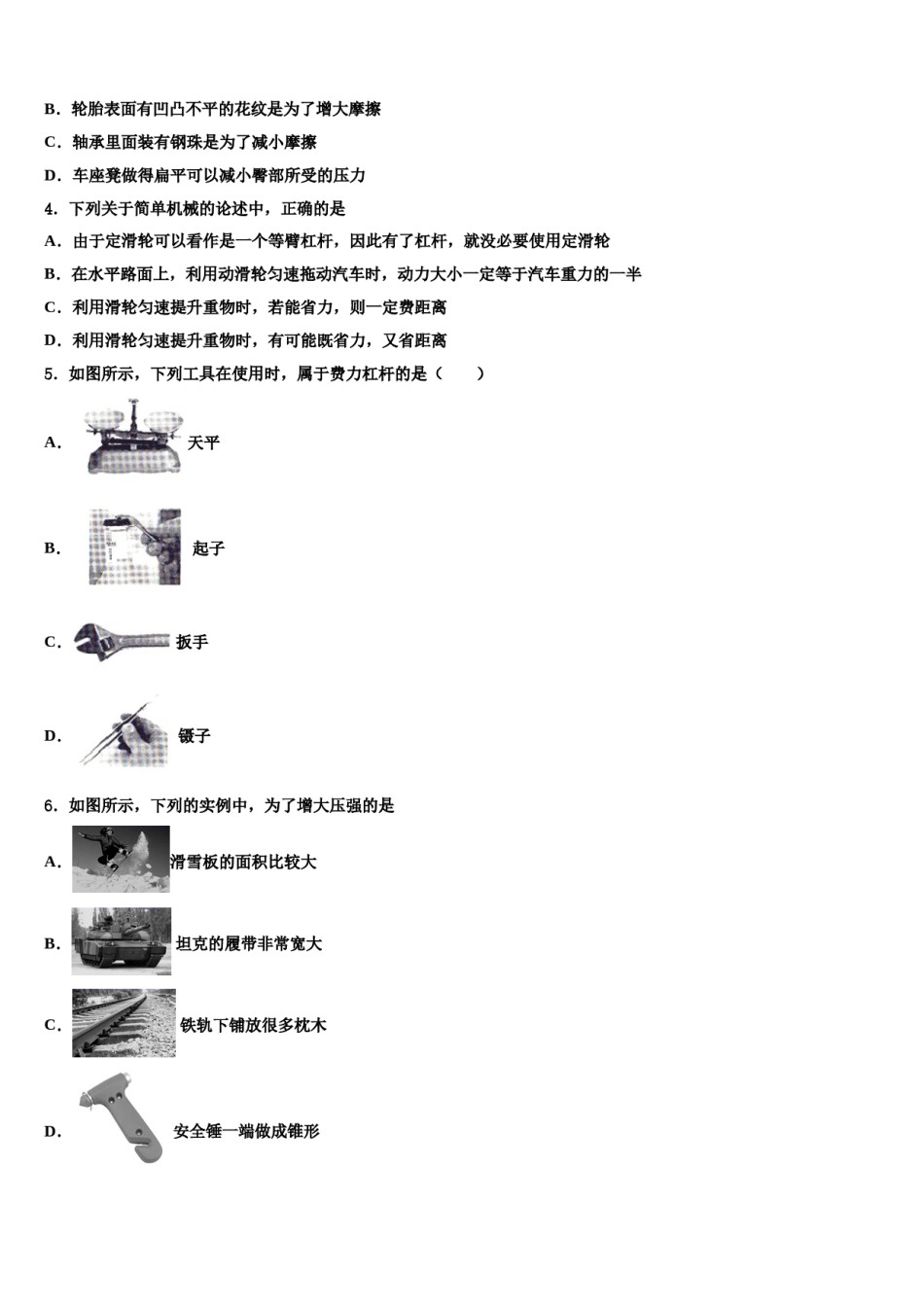 2024届河北省廊坊市安次区物理八下期末质量检测试题含解析.doc_第2页