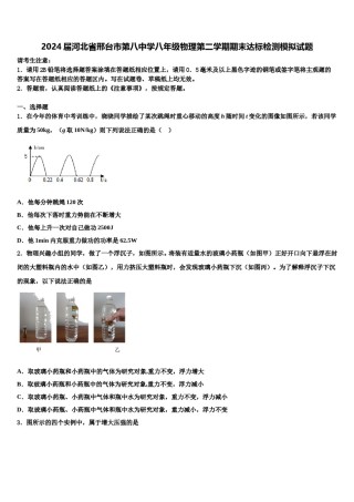 2024届河北省邢台市第八中学八年级物理第二学期期末达标检测模拟试题含解析.doc