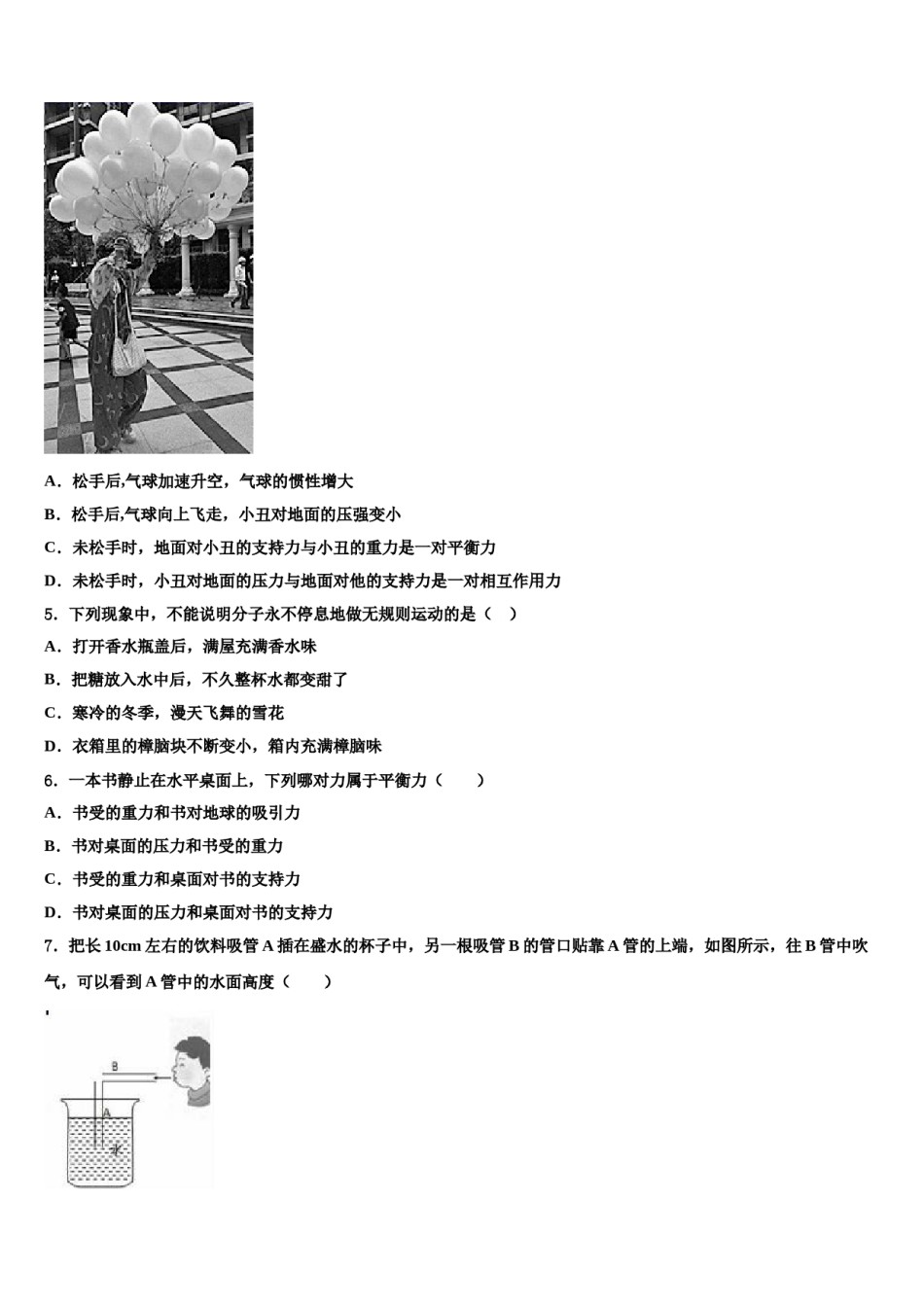 2024届河南省漯河市名校物理八下期末质量检测试题含解析.doc_第2页