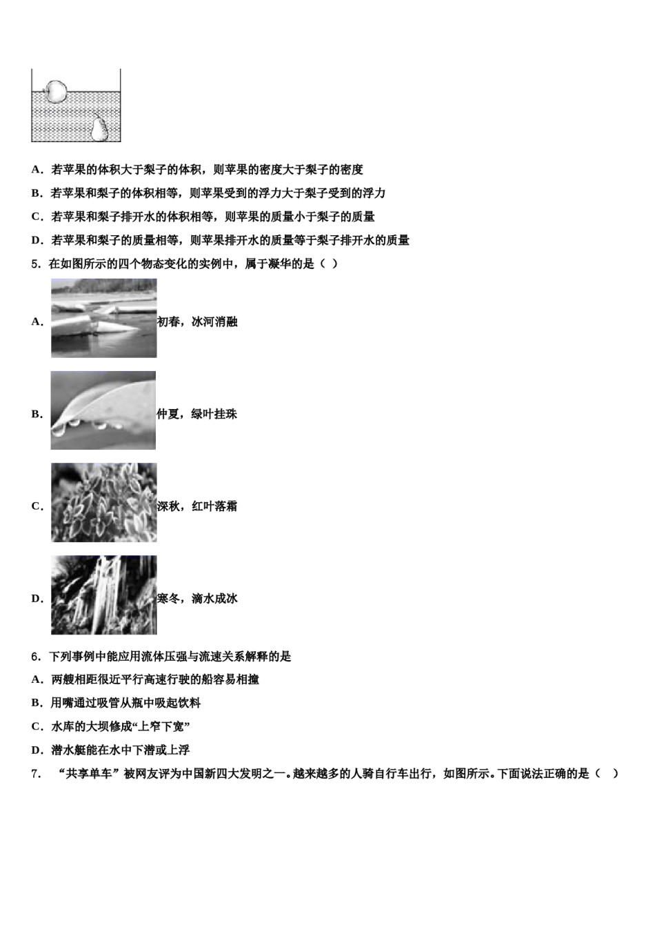 2024届浙江省温州市苍南县物理八下期末经典试题含解析.doc_第2页