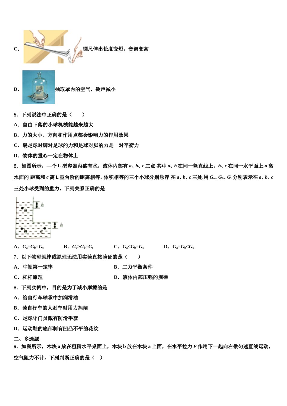 2024届湖北省麻城市物理八下期末复习检测模拟试题含解析.doc_第2页