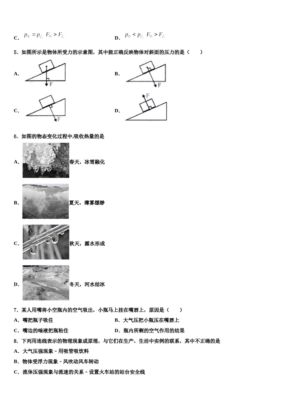 2024届湖南省洪江市八下物理期末复习检测模拟试题含解析.doc_第2页