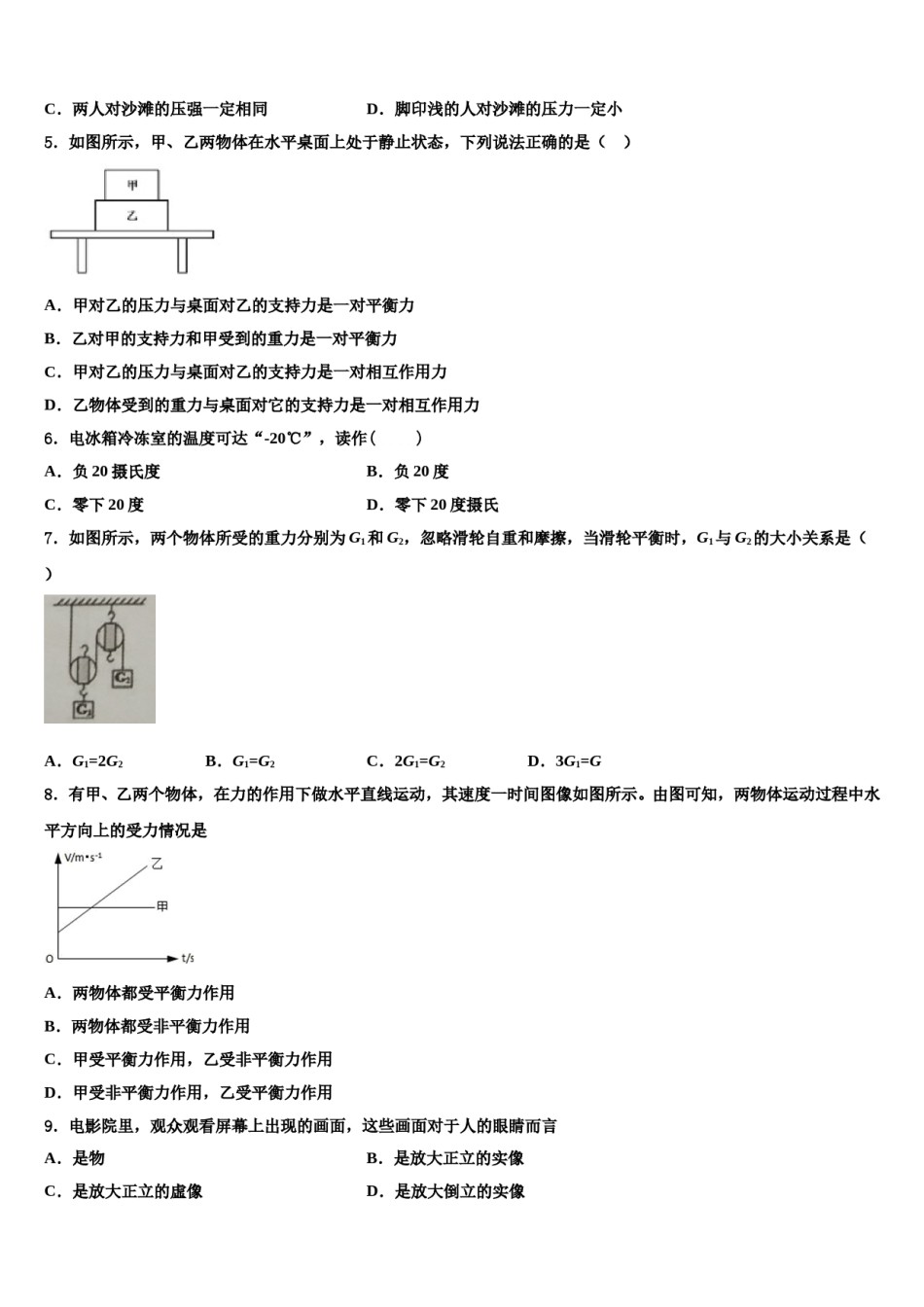 2024届湖南省长沙市雨花区雅礼教育集团物理八下期末质量跟踪监视试题含解析.doc_第2页