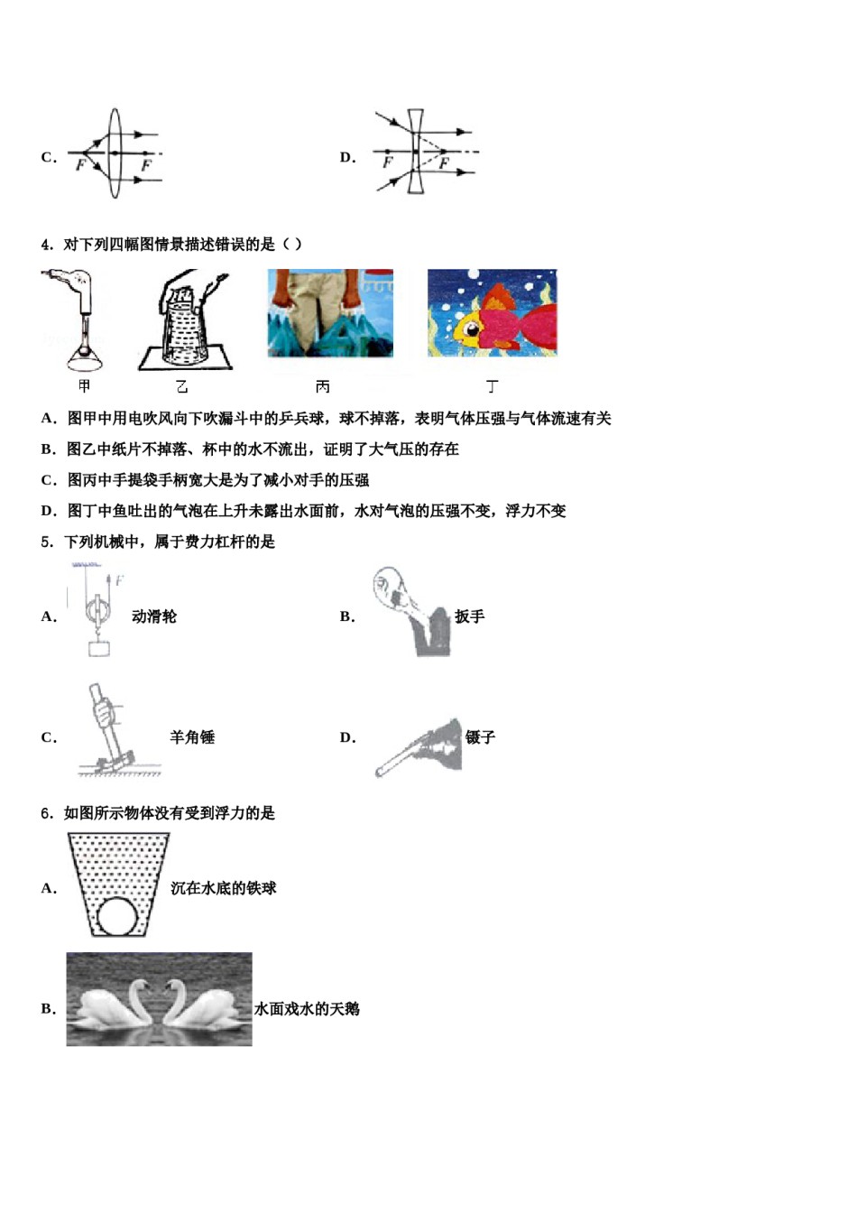 2024届漯河市重点中学物理八下期末检测试题含解析.doc_第2页
