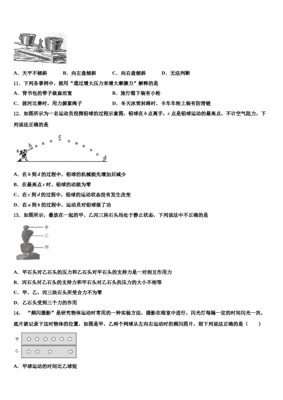 2024届福建省永春第一中学物理八下期末调研试题含解析.doc_第3页