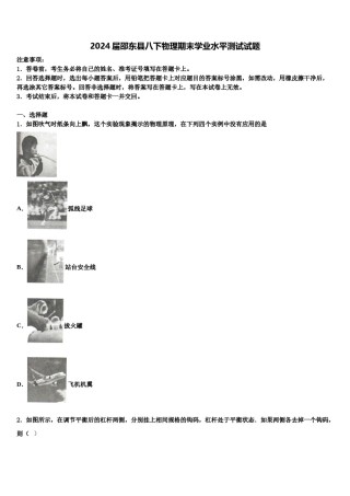 2024届邵东县八下物理期末学业水平测试试题含解析.doc
