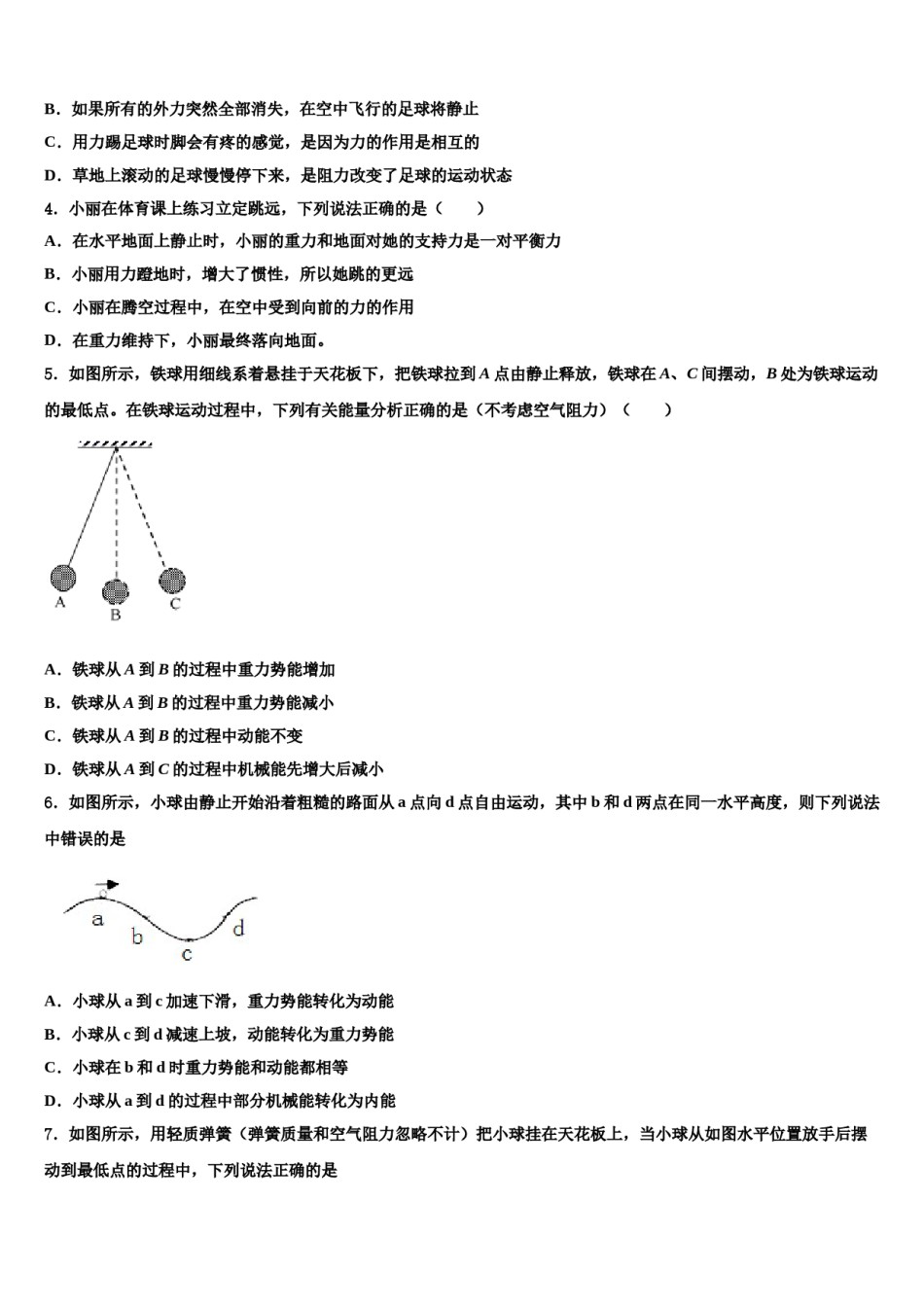 2024届鹤岗市重点中学八下物理期末综合测试模拟试题含解析.doc_第2页