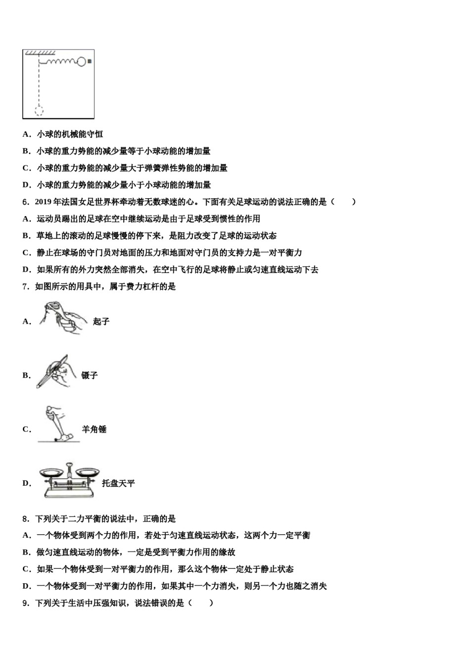 云南省临沧市临翔区2024届八年级物理第二学期期末经典试题含解析.doc_第2页