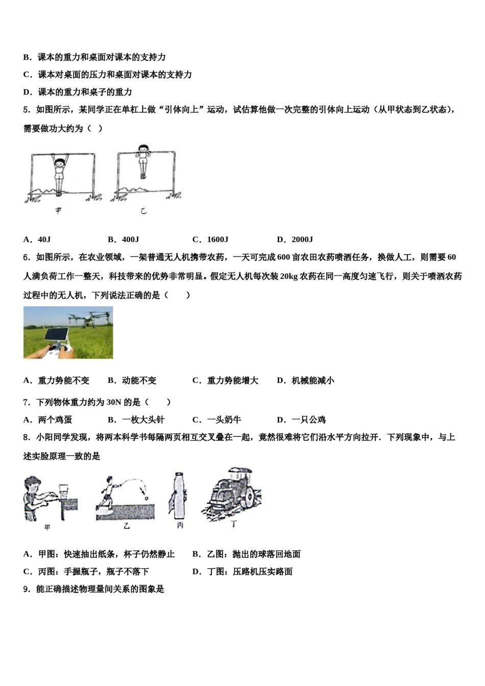 吉林省大安县联考2024年八年级物理第二学期期末综合测试试题含解析.doc_第2页
