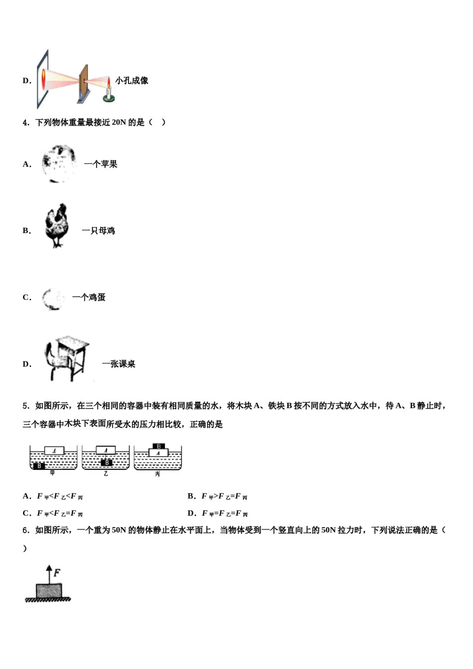 吉林省长春市第二实验学校2024届八年级物理第二学期期末达标检测试题含解析.doc_第2页