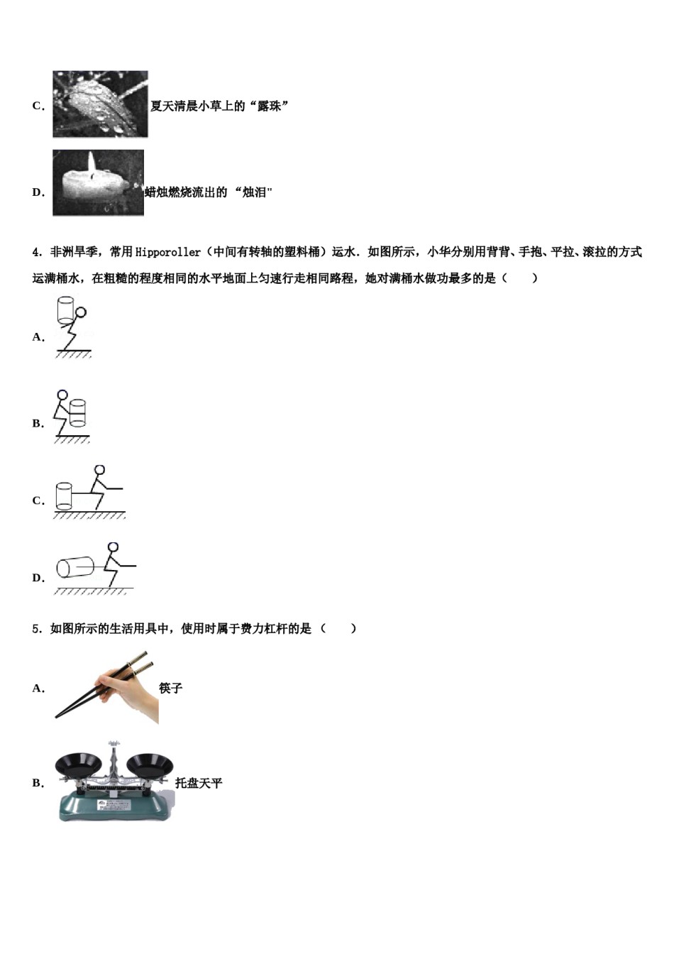 四川省南充市四校联考2024届八年级物理第二学期期末质量跟踪监视模拟试题含解析.doc_第2页
