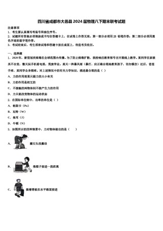 四川省成都市大邑县2024届物理八下期末联考试题含解析.doc