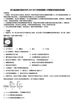 四川省成都市崇庆中学2024年八年级物理第二学期期末质量检测试题含解析.doc