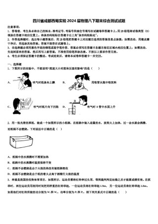 四川省成都西蜀实验2024届物理八下期末综合测试试题含解析.doc