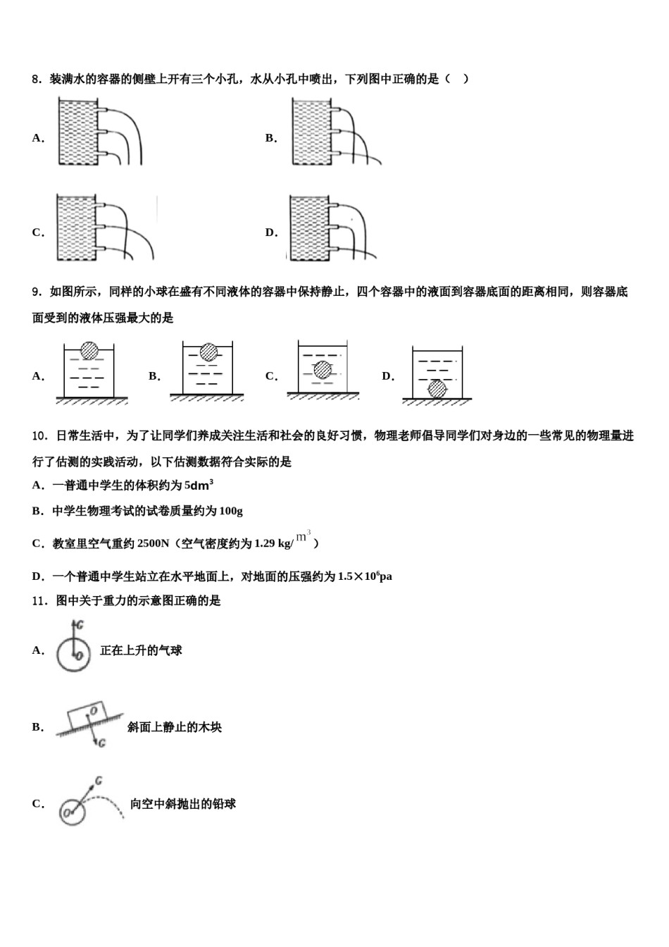 四川省阆中学2024年八年级物理第二学期期末达标检测模拟试题含解析.doc_第3页