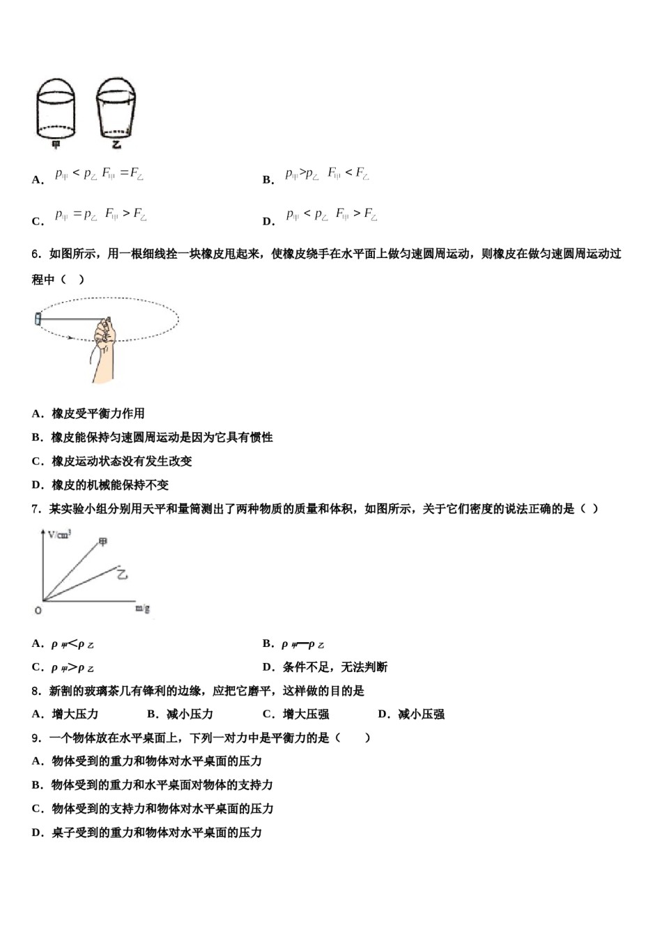 天津市东丽区立德中学2024届八年级物理第二学期期末综合测试试题含解析.doc_第2页