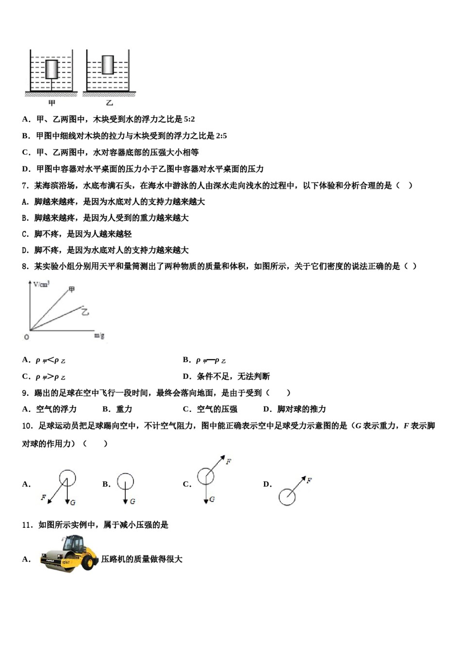 安徽省合肥市巢湖市2023-2024学年八下物理期末综合测试试题含解析.doc_第3页