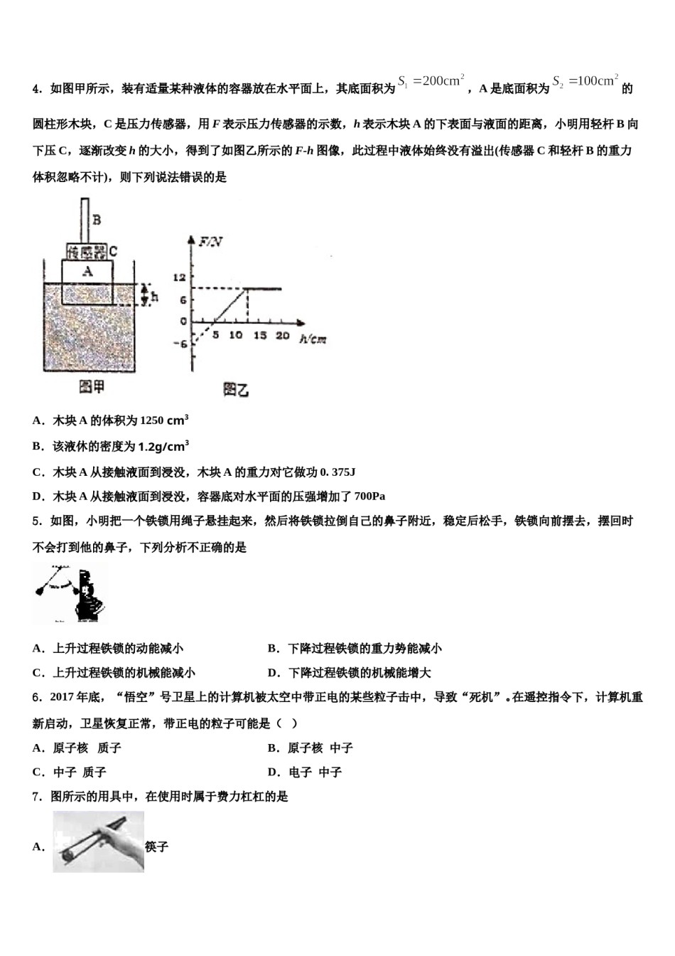 安徽省宿州市十三校2024年八下物理期末质量跟踪监视试题含解析.doc_第2页