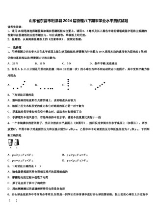山东省东营市利津县2024届物理八下期末学业水平测试试题含解析.doc