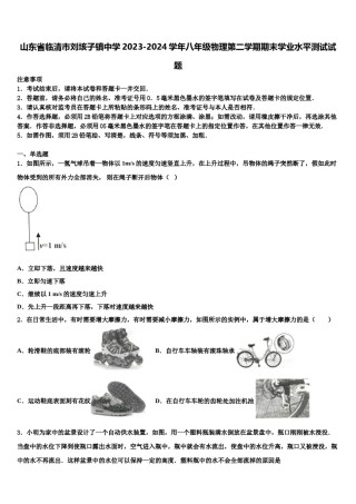 山东省临清市刘垓子镇中学2023-2024学年八年级物理第二学期期末学业水平测试试题含解析.doc