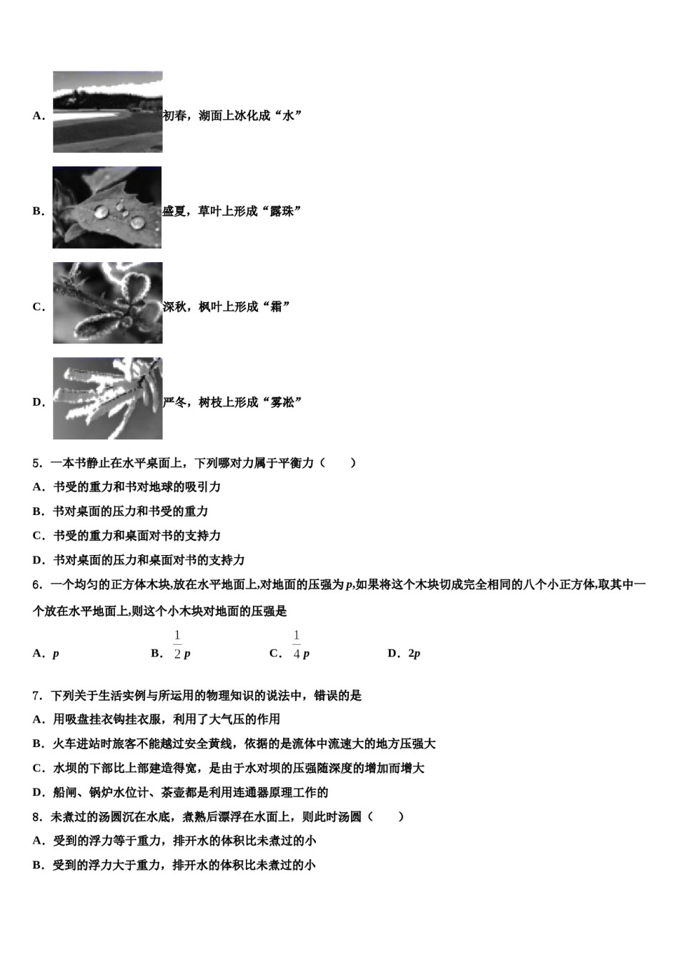 山东省即墨市2023-2024学年物理八下期末统考试题含解析.doc_第2页