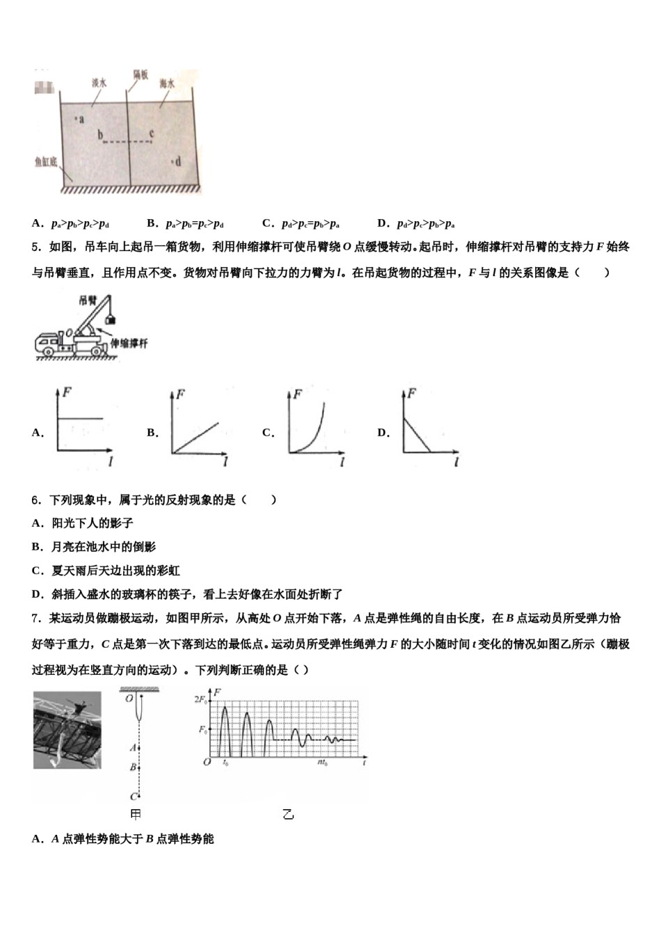 山东省德州临邑县联考2023-2024学年物理八下期末达标检测试题含解析.doc_第2页