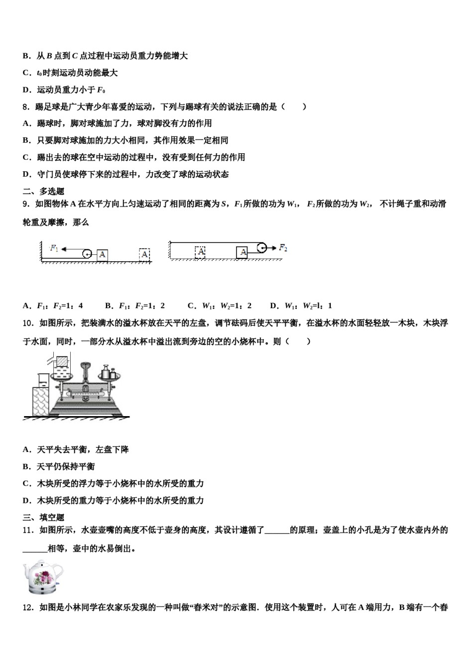 山东省德州临邑县联考2023-2024学年物理八下期末达标检测试题含解析.doc_第3页
