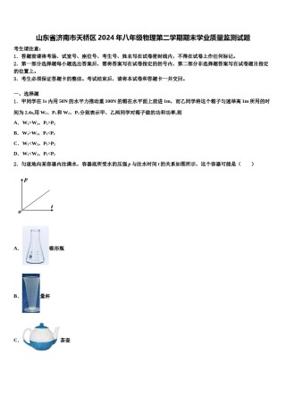 山东省济南市天桥区2024年八年级物理第二学期期末学业质量监测试题含解析.doc