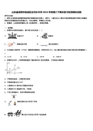 山东省淄博市临淄区边河乡中学2024年物理八下期末复习检测模拟试题含解析.doc