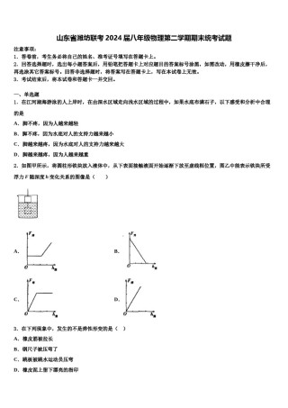 山东省潍坊联考2024届八年级物理第二学期期末统考试题含解析.doc
