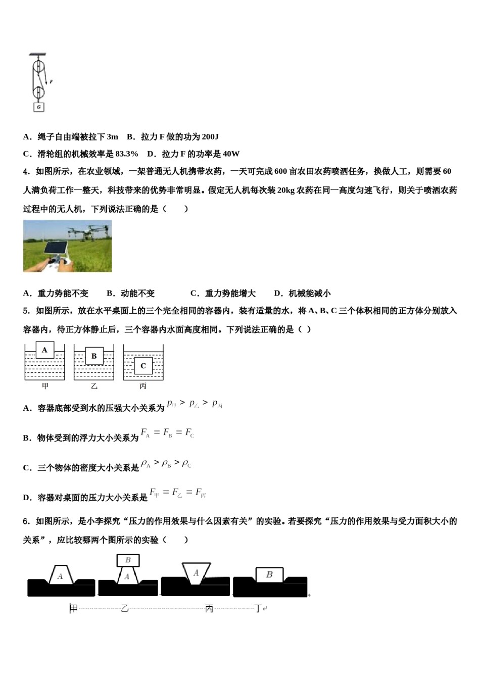 山东省莱西市2024年八下物理期末学业水平测试试题含解析.doc_第2页