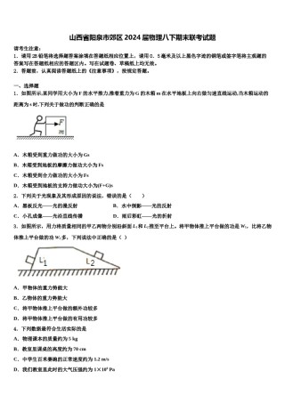 山西省阳泉市郊区2024届物理八下期末联考试题含解析.doc