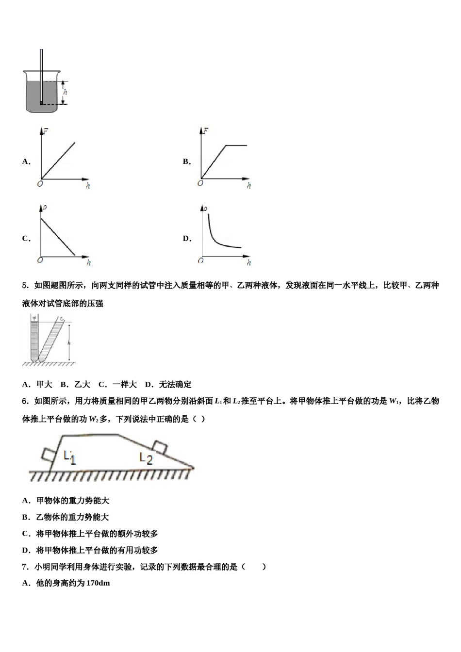 广东省东莞市常平嘉盛实验学校2024届八年级物理第二学期期末调研试题含解析.doc_第2页