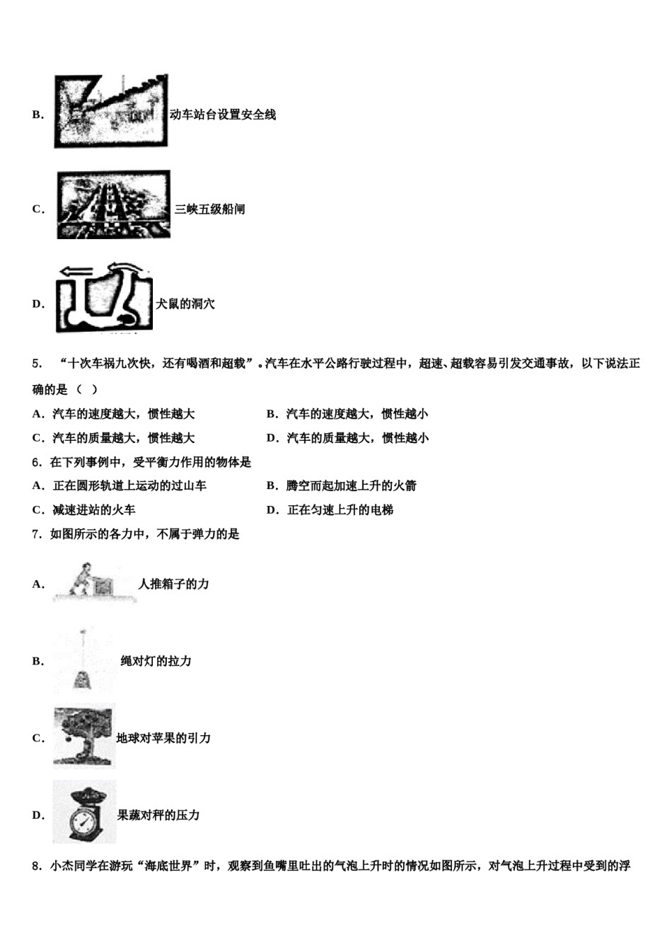 广东省华南师范大附属中学2024年八年级物理第二学期期末考试模拟试题含解析.doc_第2页