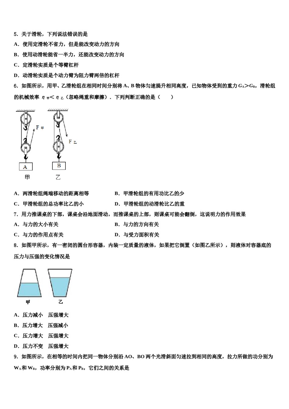 广东省广州大附属中学2024年八年级物理第二学期期末检测试题含解析.doc_第2页