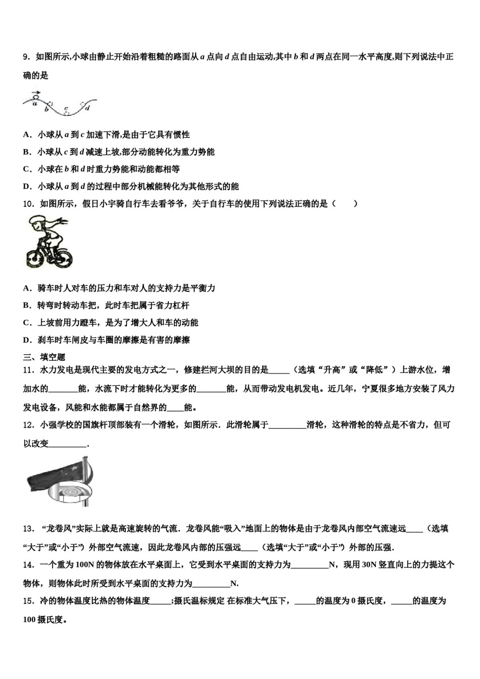 广东省梅州市丰顺县2023-2024学年八年级物理第二学期期末考试试题含解析.doc_第3页