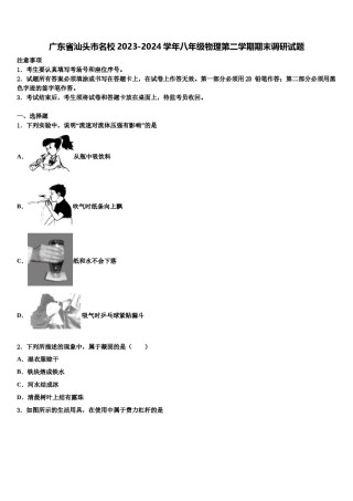 广东省汕头市名校2023-2024学年八年级物理第二学期期末调研试题含解析.doc