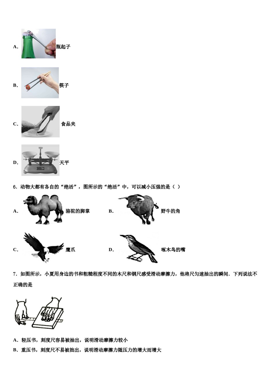 广东省汕头市潮阳实验学校2024届物理八下期末考试模拟试题含解析.doc_第2页