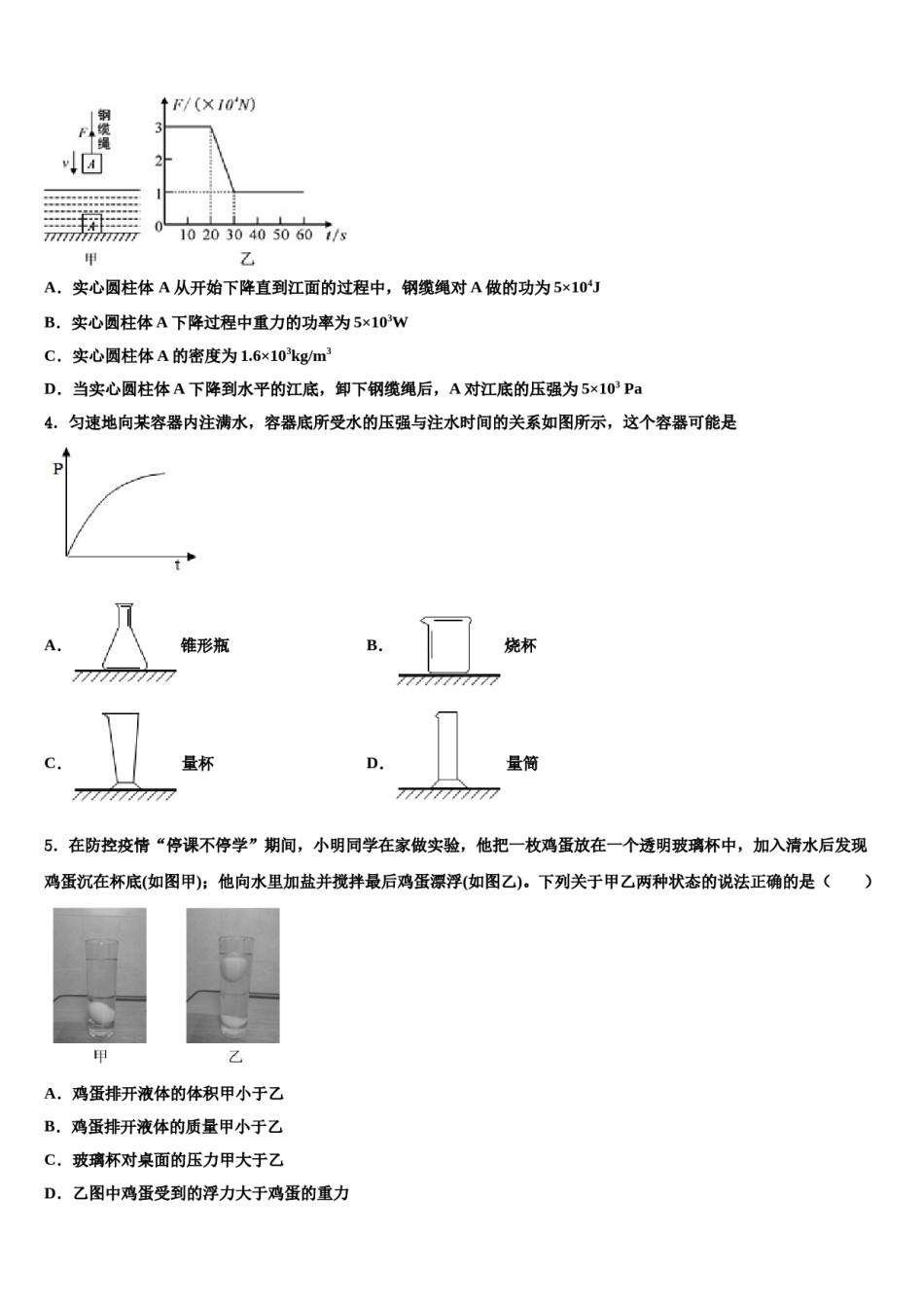 广东省湛江二中学2024年物理八下期末学业水平测试模拟试题含解析.doc_第2页