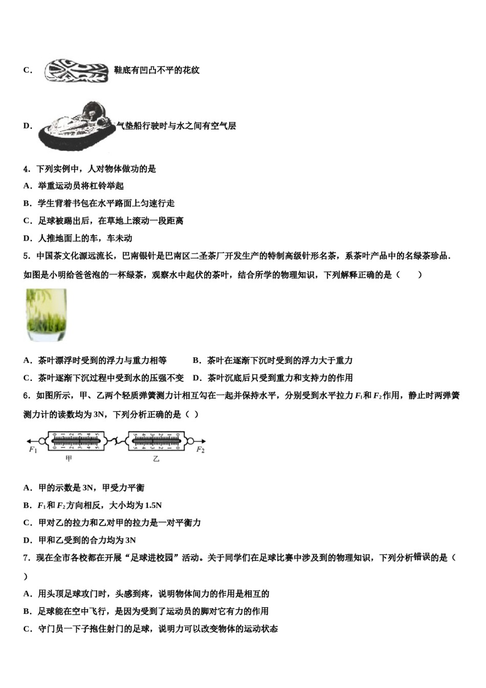 广东省湛江市雷州市2023-2024学年八年级物理第二学期期末预测试题含解析.doc_第2页