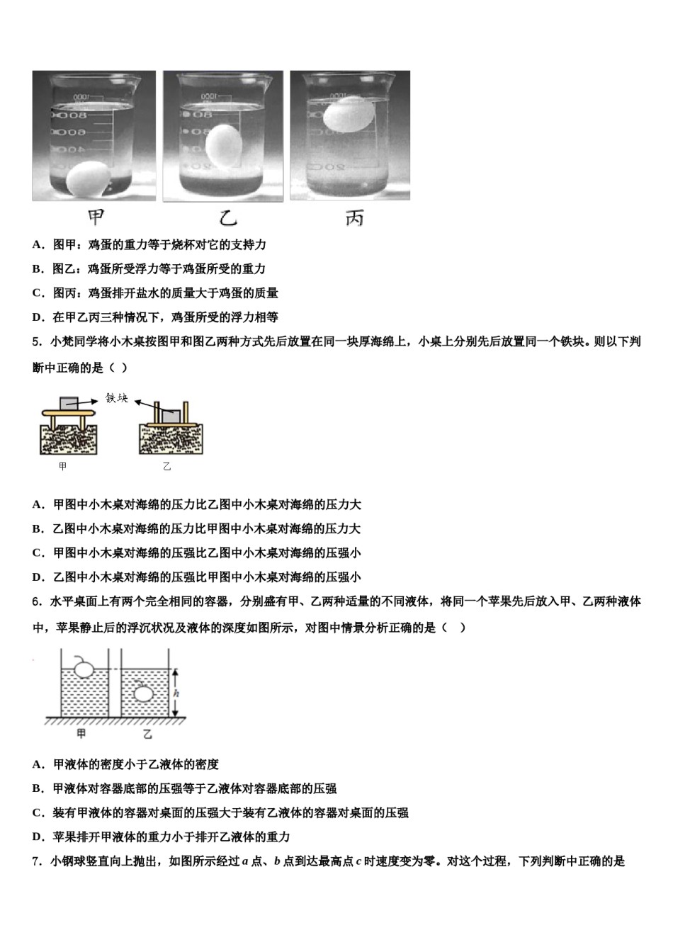 广西壮族自治区北海市合浦县2024年八下物理期末统考模拟试题含解析.doc_第2页