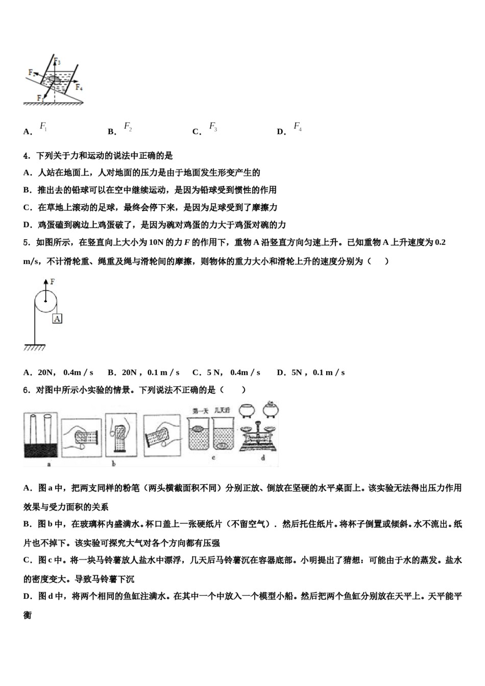 广西壮族自治区河池市南丹县2024年八下物理期末考试模拟试题含解析.doc_第2页