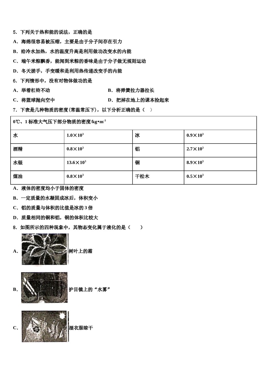 惠州市第五中学2023-2024学年物理八下期末监测模拟试题含解析.doc_第2页