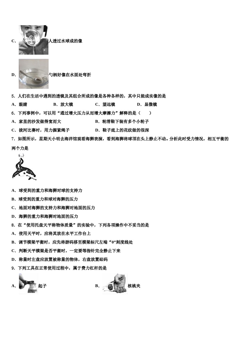新乡市重点中学2023-2024学年八下物理期末达标检测试题含解析.doc_第2页