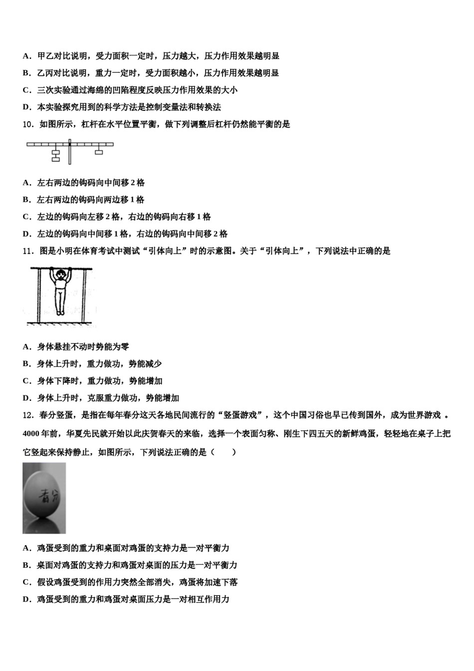 江苏省兴化市昭阳湖初级中学2024届物理八下期末考试试题含解析.doc_第3页